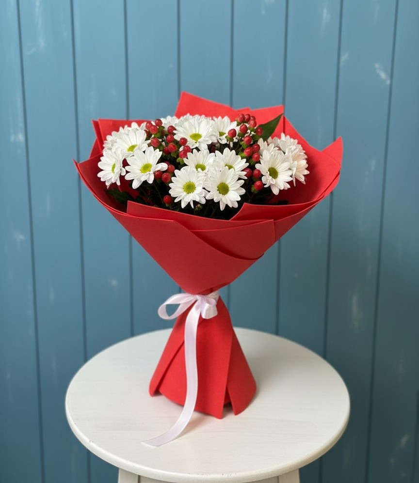 Букет цветов из: Хризантемы в Новый Свет