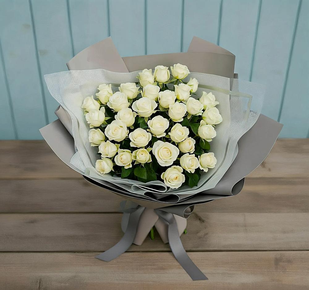Букет Белоснежная нежность в Новый Свет