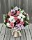 Букет цветов из: Альстромерии, Гвоздики, Розы и Хризантемы в Новый Свет