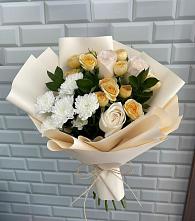 Букет цветов из:  Розы и Хризантемы #REPLACE_PRED# Новый Свет