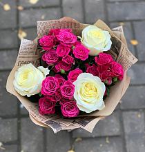 Букет цветов из:  Розы #REPLACE_PRED# Новый Свет