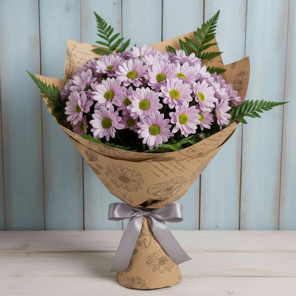 Букет цветов из: Хризантемы в Новый Свет