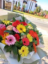 Букет цветов из:  Герберы #REPLACE_PRED# Новый Свет