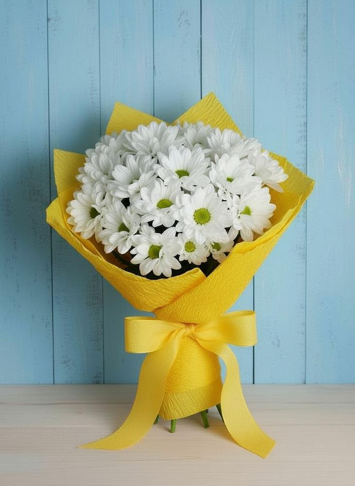 Букет цветов из: Хризантемы в Новый Свет