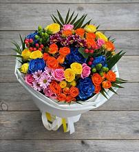 Букет цветов из:  Розы и Хризантемы в Новый Свет