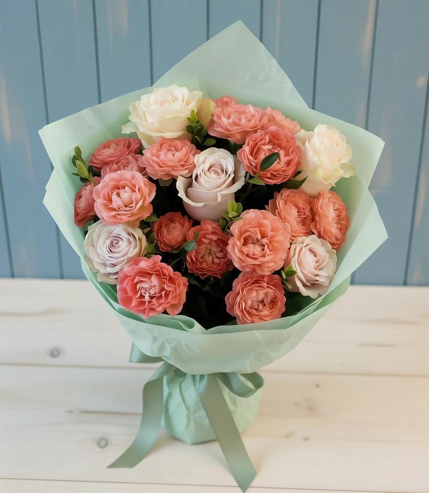 Букет цветов из: Розы в Новый Свет