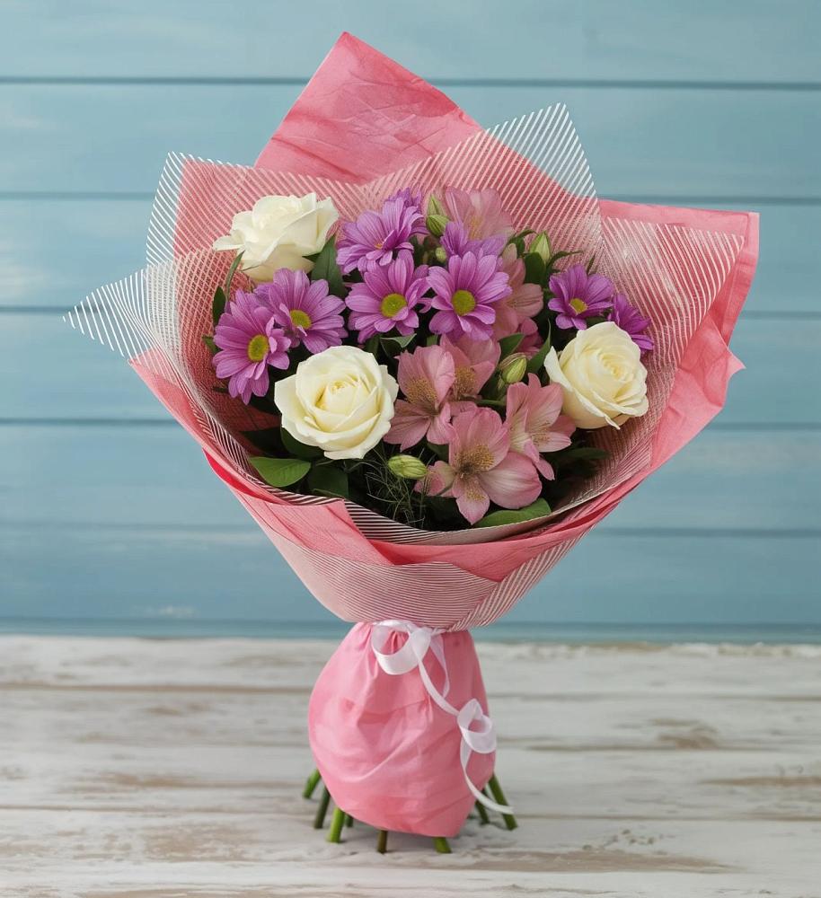 Букет цветов из: Герберы в Новый Свет